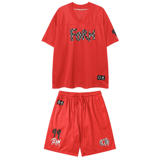 Chrome Hearts New T-shirt and  Shorts Suit 9996